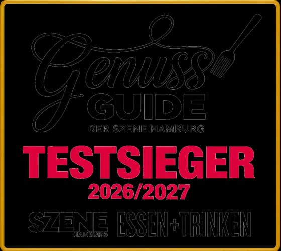 Distintivo Genuss-Guide Hamburg Testsieger 2026/2027 en la categoría España